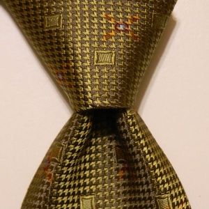 ERMENEGILDO ZEGNA Silk Necktie ITALY Geometric EUC